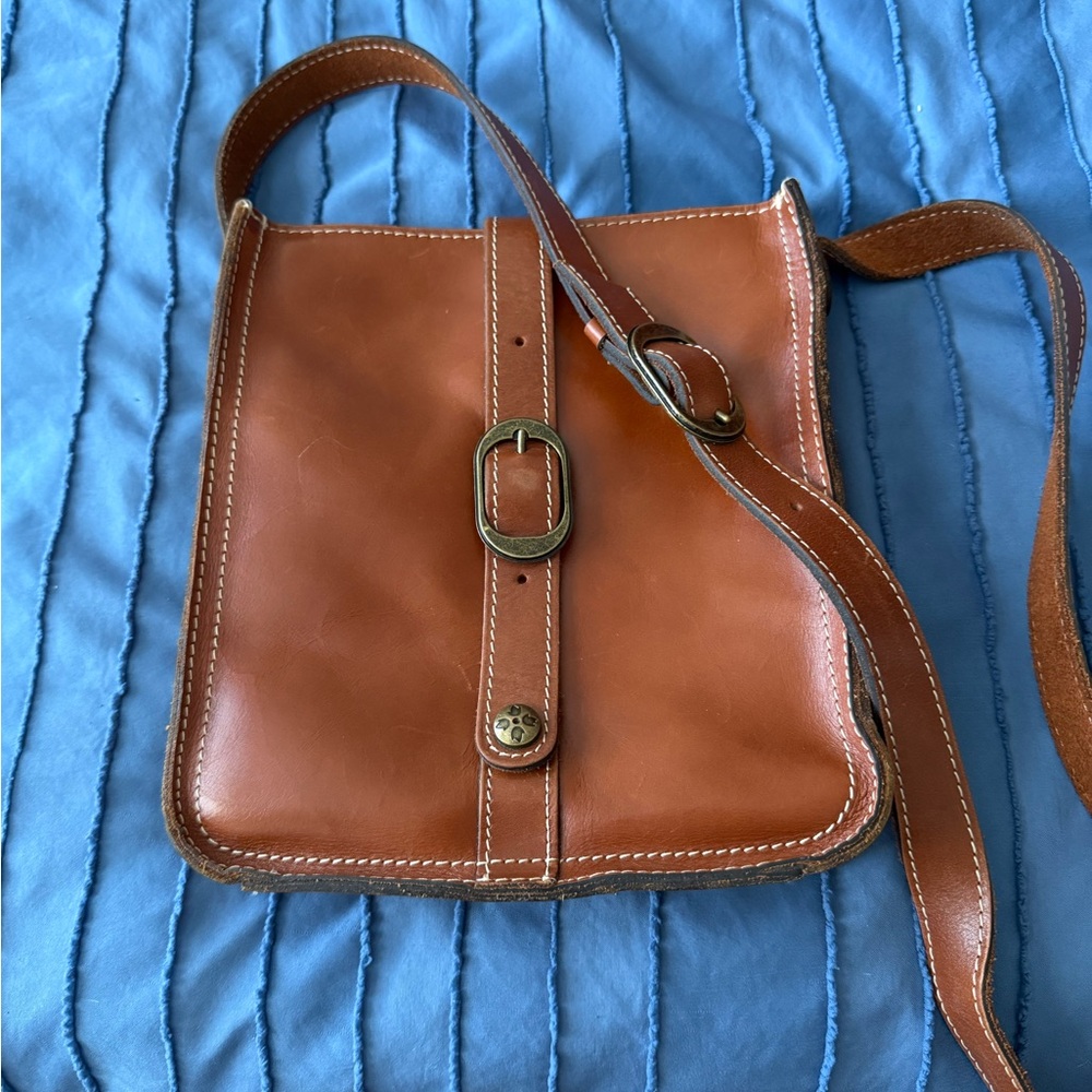 Patricia Nash Tan Leather Crossbody Bag